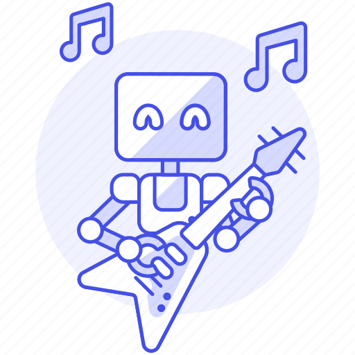 Ai, creative, guitar, media, musician, player, robot icon - Download on Iconfinder