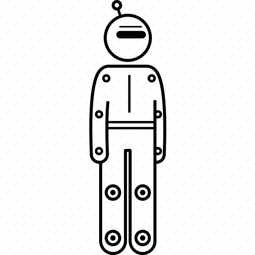Robot, android, humanoid, male, character, standing, stand icon - Download on Iconfinder