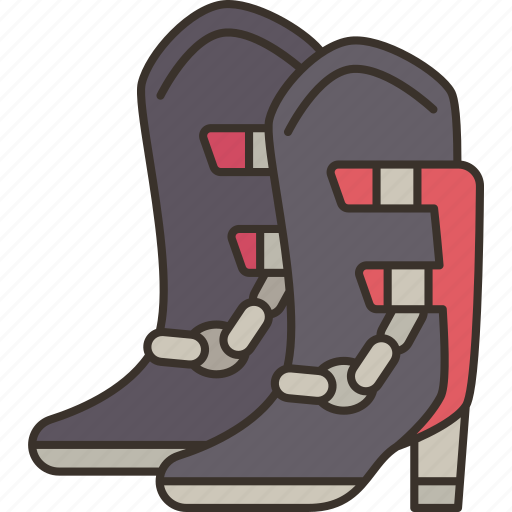 Boots, leather, footwear, rocker, fashion icon - Download on Iconfinder