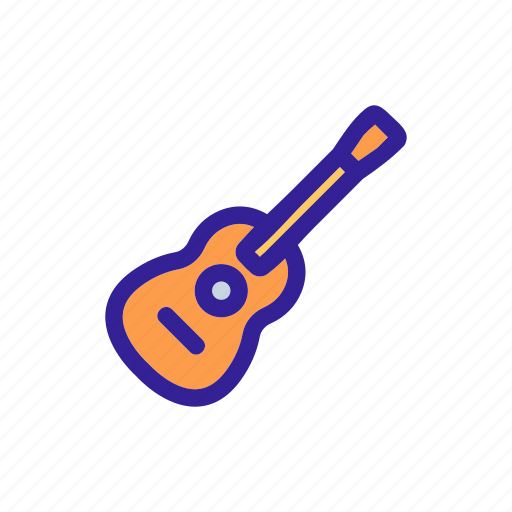 Contour, guitar, instrument, music, musical, rock, roll icon - Download on Iconfinder