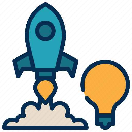 Bulb, idea, rocket, launch, flight, fly, startup icon - Download on Iconfinder