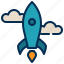 cloud, rocket, flight, fly, launch, startup 