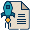 document, file, rocket, launch, fly, flight, startup