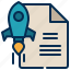 document, file, rocket, launch, fly, flight, startup 