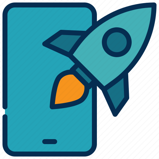 Mobile, contact, rocket, launch, startup icon - Download on Iconfinder