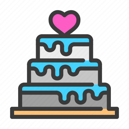 Cake, love, marriage, romance, valentine, wedding icon - Download on Iconfinder
