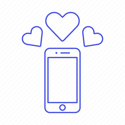 Dating, heart, application, phone, online, smartphone, romance icon - Download on Iconfinder
