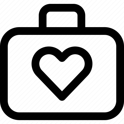 Wedding, luggage, suticase, romance, love, heart icon - Download on Iconfinder