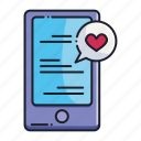 phone, mobile, mesagge, app, contact, communication, love, inbox, valentine