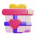 love, gift, prize, heart, wedding, present, birthday, valentine, box 