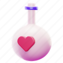 love, potion, flask, romance, valentine, heart, chemistry, laboratory 
