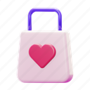 love, shopping bag, ecommerce, shop, heart, romance, store 