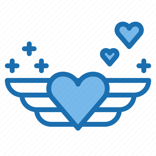 Couple, heart, man, romance, romantic, wing, woman icon - Download on Iconfinder