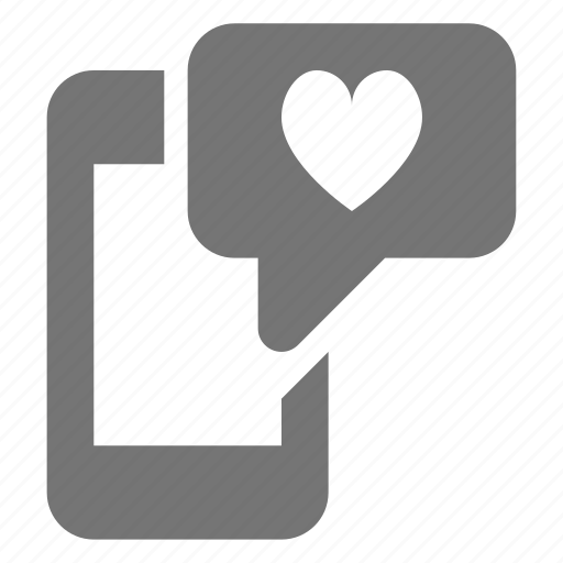 Message, bubble, heart, phone icon - Download on Iconfinder
