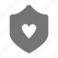 heart, shield, security 