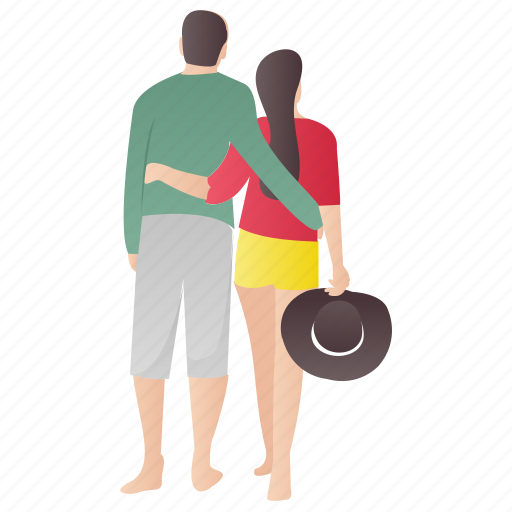 Beach couple, couple romance, honeymoon, picnic, romantic couple illustration - Download on Iconfinder