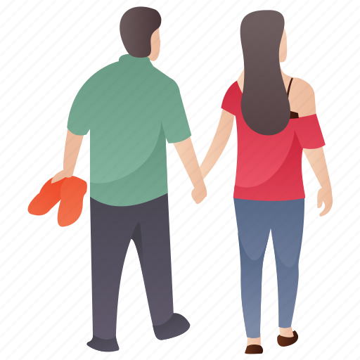 Couple romance, couple walk, dating, married couple, romantic couple illustration - Download on Iconfinder