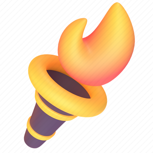 Torch, 2 3D illustration - Download on Iconfinder