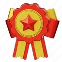 award, ribbon, rosette, award badge, badge, ribbon-badge, achievement, star-badge, reward