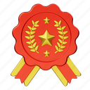 rosette, award, award badge, badge, ribbon-badge, achievement, star-badge, reward, medal