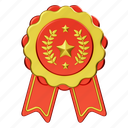 rosette, ribbon, award badge, badge, award, ribbon-badge, achievement, star-badge, reward