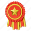 rosette, badge, award, award badge, ribbon-badge, achievement, star-badge, reward, medal 