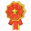 rosette, badge, award badge, award, ribbon-badge, achievement, star-badge, reward, medal 