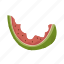 watermelon, trash, flat, icon, rotten, food, unhealthy, recycling, waste 