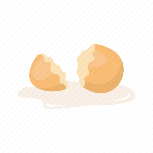 Eggshell, flat, icon, rotten, trash, food, unhealthy icon - Download on Iconfinder