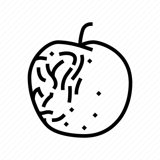 Apple, rotten, food, fruit, waste, garbage, organic icon - Download on Iconfinder