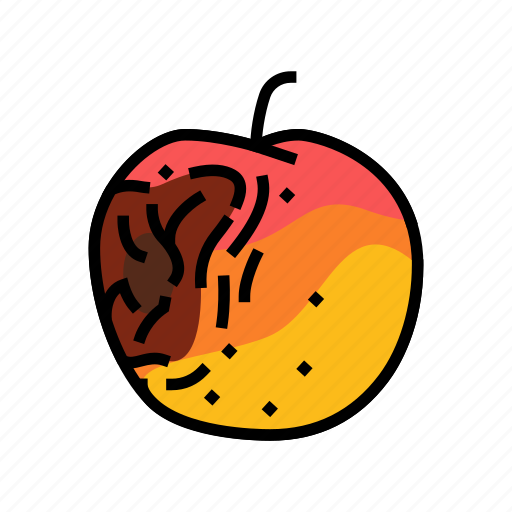 Apple, rotten, food, fruit, waste, garbage icon - Download on Iconfinder