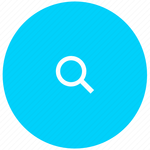 Blue, find, glass, magnifying, search icon - Download on Iconfinder