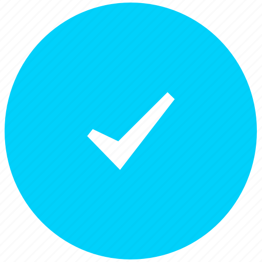 Blue, correct, done, tick icon - Download on Iconfinder