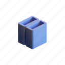 cube, geometric, shape, square, hollow, hole, stand, vertical