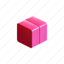 cube, geometric, shape, square, vertical, divide