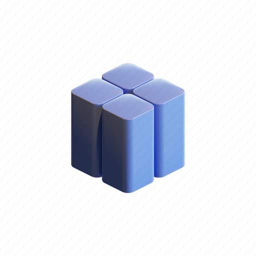 Cube, geometric, shape, square, quad, stand, solid icon - Download on Iconfinder