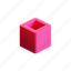 cube, geometric, shape, square, hollow, hole, stand 