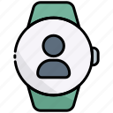 user, smartwatch, technology, profile, account, round smartwatch