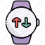 connection, smartwatch, technology, network, transfer, data, round smartwatch 