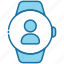user, smartwatch, technology, profile, account, round-smartwatch 