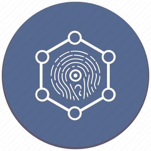 Biometry, dactyl, dactylography, frame, round, scanner icon - Download on Iconfinder