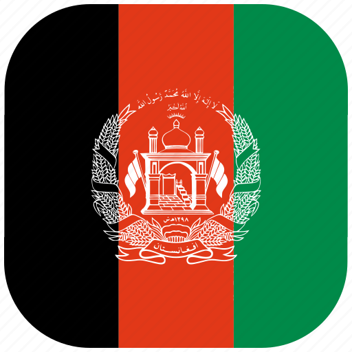Afghan, afghanistan, country, flag, national, rounded, square icon - Download on Iconfinder