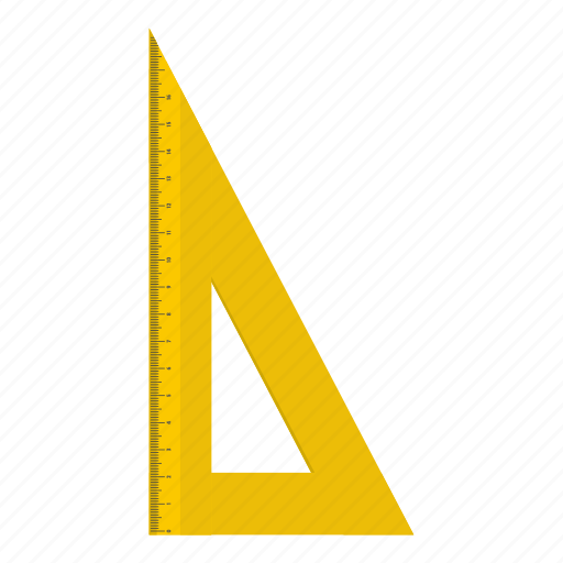 Asp48, geometric, math, object, ruler, school, yellow icon - Download on Iconfinder