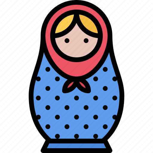 Matryoshka, toy, doll, russia, country, nation, culture icon - Download on Iconfinder