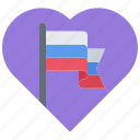 love, heart, flag, russia, country, nation, culture