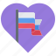 love, heart, flag, russia, country, nation, culture 