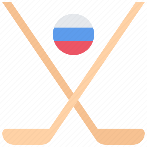Hockey, stick, flag, russia, country, nation, culture icon - Download on Iconfinder
