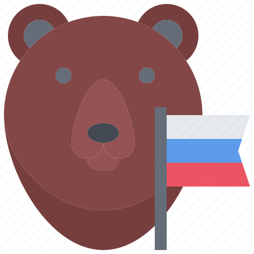 Bear, flag, russia, country, nation, culture icon - Download on Iconfinder