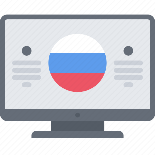 Tv, flag, russia, country, nation, culture icon - Download on Iconfinder