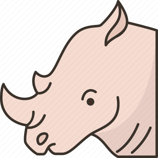 Rhinoceros, fauna, endangered, safari, africa icon - Download on Iconfinder